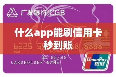 什么app能刷信用卡秒到账？推荐五款