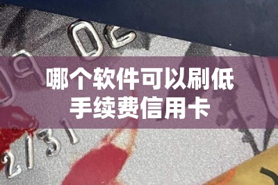 哪个软件可以刷低手续费信用卡-第1张图片