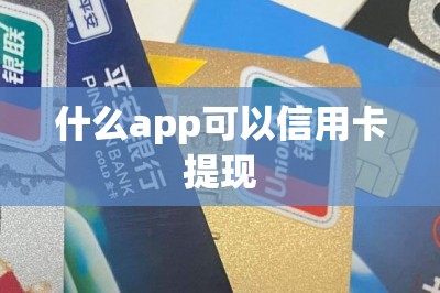 什么app可以信用卡提现