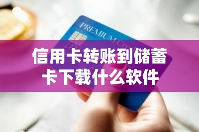 信用卡转账到储蓄卡下载什么软件-第1张图片