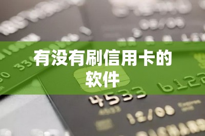 有没有刷信用卡的软件