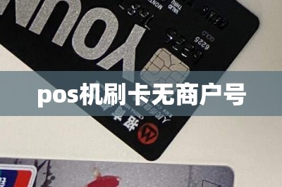 pos机刷卡无商户号
