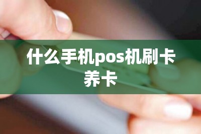 什么手机pos机刷卡养卡